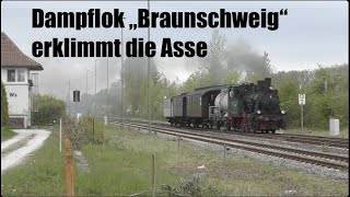 Dampflok quotBraunschweigquot erklimmt die Asse [upl. by Nylisoj]