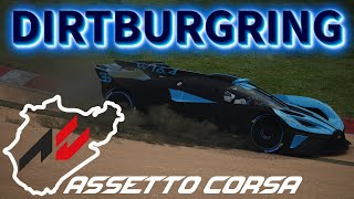 How fast can BUGATTI BOLIDE lap the UNPAVED Nurburgring Nordschleife 3rd person [upl. by Oilenroc]