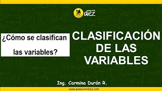 CLASIFICACIÓN DE LAS VARIABLES [upl. by Mot]