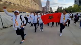 Una peña madridista lleva hasta el Bernabéu el mapa de Marruecos con el Sáhara Occidental [upl. by Illona836]