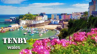 Tenby Wales🏴󠁧󠁢󠁷󠁬󠁳󠁿Welsh coastal Village Tour 🏖 Beautiful Villages in Wales🌞4k relaxing video walk [upl. by Emmons]