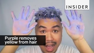 Purple Shampoo Removes Brassy Yellow Tones [upl. by Rabbaj]