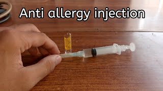 Injection for allergy Pheniramine maleate allergy treatment Anti allergy injection2 [upl. by Flannery]