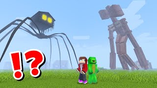 JJ and Mikey in SIREN HEAD vs HOUSE HEAD CHALLENGE in Minecraft  Maizen Minecraft [upl. by Ehr368]