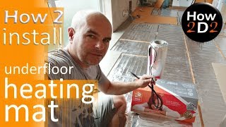 How to lay down an underfloor heating mat How to install Prowarm under wood mat [upl. by Deerdre706]