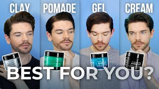 Clay Pomade Gel or Cream  Mens Hair Product Guide [upl. by Dori]