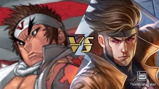 Jin Saotome vs Gambit Reaction One Minute Melee [upl. by Diver]