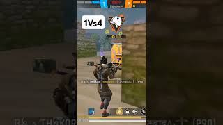 1vs4freefire gyangaming raistargaming [upl. by Notslar]