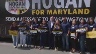 MD Senate candidate Larry Hogan stops in Hyattsville while on campaign trail [upl. by Nonac]