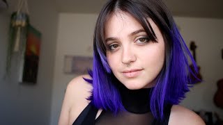 dying my hair purple with gentian violet and answering questions😈🪞🍏 [upl. by Oringa]