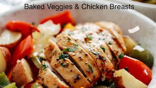 Juicy Baked Chicken Breasts with Colorful Veggies  Easy Baked Chicken Breast with Mixed Vegetables [upl. by Enifesoj241]