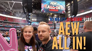 AEW All In  We went to the BIGGEST Wrestling show EVER  Vlog [upl. by Atalya]