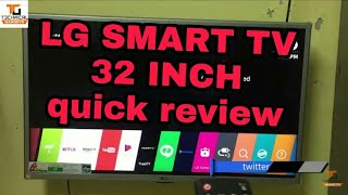 LG 32 SMART TV LED QUICK REVIEW HINDI2017 [upl. by Asilam]