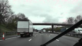 Driving On The M6 Motorway From J14 Stafford To J15 StokeonTrent Staffordshire England [upl. by Lamag489]