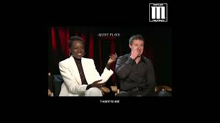 Joseph Quinn and Lupita Nyongo talk about what their goto snack is and loud people [upl. by Isaiah]