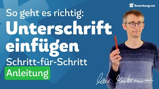 Unterschrift in Word einfügen  Schritt für Schritt [upl. by Paluas]