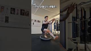 밸런스운동 보수볼 피스톨스쿼트 드래곤스쿼트 balancetraining bosuworkout [upl. by Raseta337]