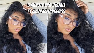 5 MINUTE BEHIND THE HAIRLINE WIG INSTALL  FTunicehairwigs [upl. by Resneps106]