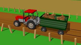 Trucks amp Excavators and Tank amp Tractors  Fairy Tales  Nowość Koparki i traktory cartoon animation [upl. by Kyriako]