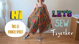 Super Comfy Jumpsuit Sewing Tutorial in 5mins [upl. by Carlita245]