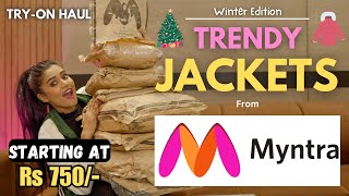 Latest amp Trendy WINTER JACKETS from MYNTRA 🩷  Honest Review Tryon  Gimaashi [upl. by Lezlie]