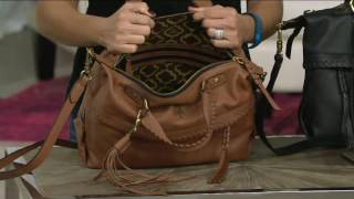 orYANY Pebble Leather Convertible Satchel Toni on QVC [upl. by Aerdnaek]