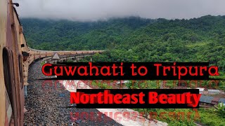 Guwahati to Tripura journey by kanchanjunga express  New halflong view😍  Tunnel view😍 । nature [upl. by Eta]