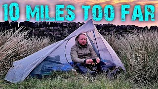 Windy wild camping Tent camping in the 3f ul gear cangqiong one man tent [upl. by Waylan]