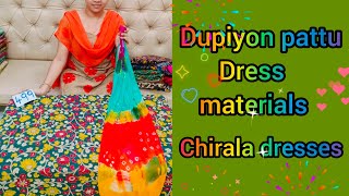 🌞8341904104🌞 COTTON DUPIYON PATTU DRESS METERIALS WITH FREE SHIPPING IN CHIRALA DRESSES 🥳👗🛍️ [upl. by Jopa328]