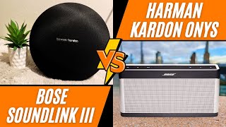 Bose SoundLink III vs Harman Kardon Onys  Which is Best Bluetooth Speaker [upl. by Nivrek]