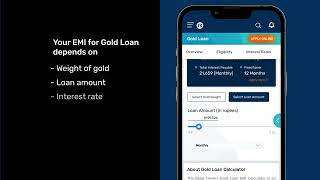 How to calculate gold loan EMI with the Bajaj Finserv Apps calculator [upl. by Tuchman]