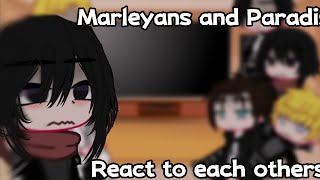 Marleyans and Paradis react to each others  Part 1 Paradis Gacha Club  Scarletts [upl. by Nisay]