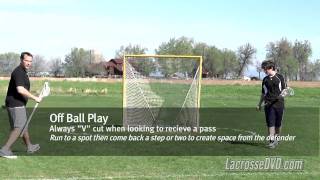 The Ultimate Guide to Youth Lacrosse  Off Ball Play 3 [upl. by Shwalb]