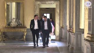 Il Presidente del Consiglio Renzi riceve il Primo ministro del Granducato di Lussemburgo [upl. by Phelips]