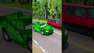 Double Flatbed Trailer Truck vs Speed bumps  Train vs Cars  Tractor vs Train  BeamNG Drive 001 [upl. by Xam]