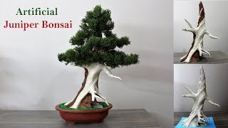 How to make an Artificial Juniper Bonsai Tree [upl. by Hcurob923]