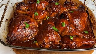 Easy Baked BBQ Chicken Recipe [upl. by Vinn]