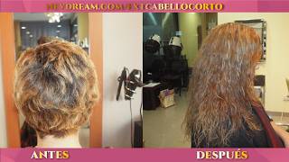 EXTENSIONES IMPACTANTES 1 Extensiones en cabello muy corto [upl. by Walkling709]