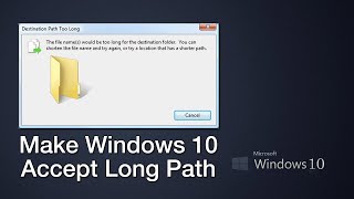 How to make Windows 10 quotAccept File Path Over 260 Charactersquot  Windows 10 [upl. by Ahseekan628]