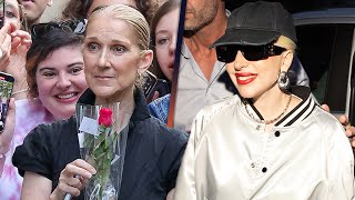 2024 Olympics Lady Gaga Celine Dion and More Stars Arrive in Paris [upl. by Nalac529]