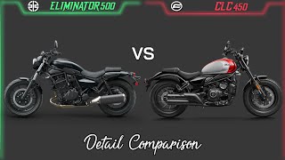 Kawasaki Eliminator 500 VS Cf moto 450 clc  Comparison  Mileage  Top Speed  Price  BikeInformer [upl. by Airamzul897]