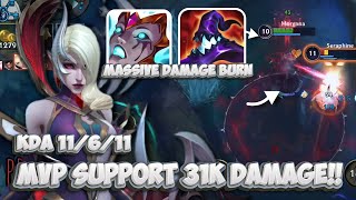 11 KILL 31K DAMAGE  Coven Morgana Support Gameplay  Wild Rift Build  Runes [upl. by Hctub]