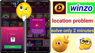 winzo game location settings  winzo app unserviceable location  winzo app location problem [upl. by Llerahs]