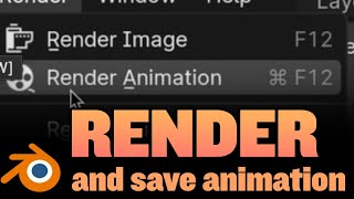 How to Render and Save an animation in Blender Basics [upl. by Ciaphus]