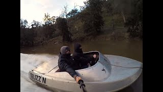 Jet boating on the Macquarie river [upl. by Etnuahs]