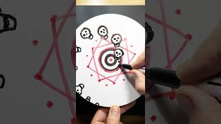 Mesmerizing Rotating Skull Drawing shorts art drawing asmr skull [upl. by Lirbij397]