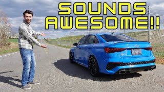 2024 Audi RS3 Stock Exhaust vs AWE SwitchPath  Midpipes  Sound Launch and Acceleration [upl. by Eelra]