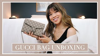 Unboxing my new Gucci Dionysus GG Supreme Wallet on Chain bag Ordering from The RealReal [upl. by Ajit]