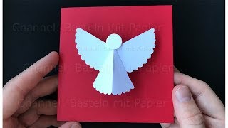 Weihnachtskarten basteln mit Engel Weihnachtsgeschenke selber machen DIY Geschenkideen [upl. by Besnard581]