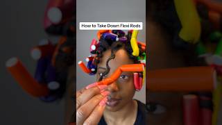 How to take down flexi rods the right way naturalhair flexirods naturalhairstyles [upl. by Iran]